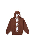 Supreme Satin Applique Hooded Sudadera (FW24) Brown
