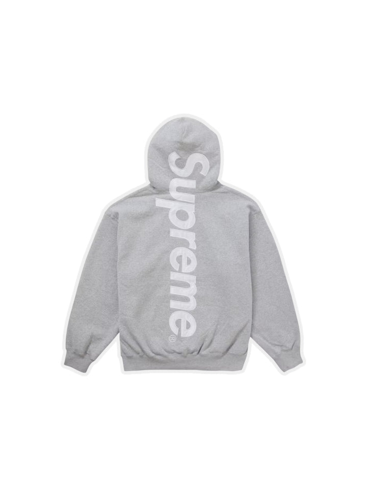 Supreme Satin Applique Hooded Sudadera (FW24) Grey