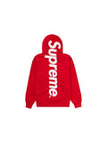 Supreme Satin Applique Hooded Sudadera (FW24) Red