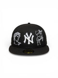 Gorra plana negra ajustada 59FIFTY Mythical de NY