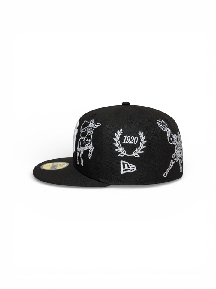 Gorra plana negra ajustada 59FIFTY Mythical de NY