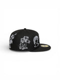 Gorra plana negra ajustada 59FIFTY Mythical de NY